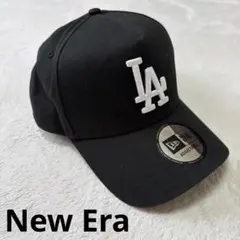 New Era LA Dodgers ベースボールキャップ ブラック　刺繍白ロゴ