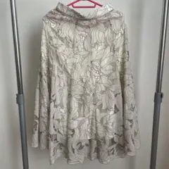 Apuweiser-riche アイボリー レース模様 ロングスカート