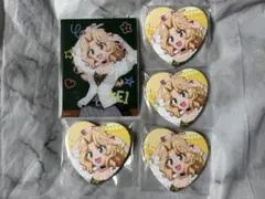 [美品]ガールズ＆パンツァーガルパンPACIFICコラボ缶バッジあんこうチーム❤️ ガールズ＆パンツァーガルパンPACIFICコラボ缶バッジあんこうチーム