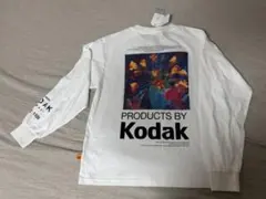 美品【KODAK】バックプリントロンT　オフホワイト　SM2 長袖Tシャツ