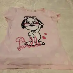 スヌーピー　110 半袖Tシャツ　ピンク
