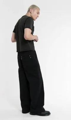 asapmode stacked canvas wide leg pants 黒 Asapmode Stacked Canvas Wide-Leg Pants - メルカリ