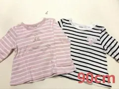 プティマイン プティプラ ロンT 長袖Tシャツ ウサギ トゥシューズ 90