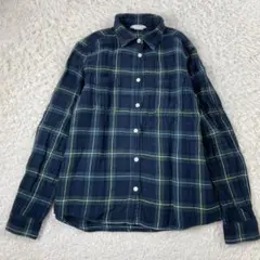 サマンサモスモス SM2 フランネルチェック柄シャツ 長袖 グリーン M
