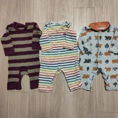 ミキハウス ダブルビー アンナニコラ 長袖 ロンパース カバーオール まとめ売り