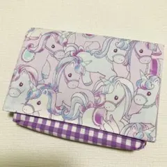 D42☆移動ポケット☆ハンドメイド☆入学入園☆2ポケット☆ユニコーン