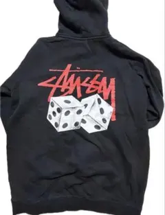 STUSSY ダイスロゴ プルオーバーパーカー ブラック