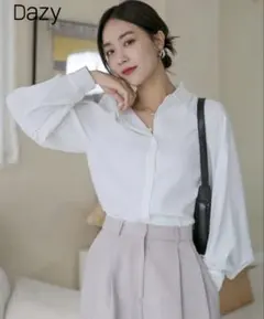 Dazy ホワイト 長袖シャツ