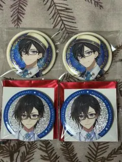 にじさんじ　四季凪アキラ　グリッター缶バッジ　缶バッジビスケット