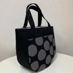 ころりんバッグ　ラウンドトートバッグ　丸底トートバッグ　北欧風　[ハンドメイド]