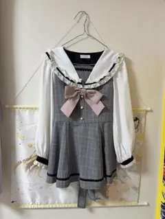 ♡ LIZLISA セーラーカラーセットアップ グレー ♡