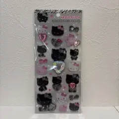 【正規品】 サンリオ キラキララインストーンシール 黒キティ