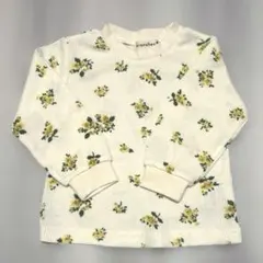 BRANSHES ブランシェスmini やわらかワッフル長袖Tシャツ 花柄