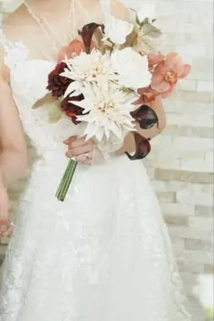 アーティフィシャルフラワー　造花　ウエディングブーケ　ブートニア