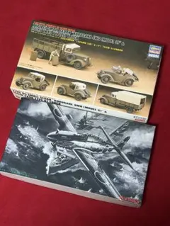 ファインモールド1/48 彗星 & ハセガワ1/48くろがね四起、97式自動貨車のサムネイル
