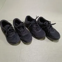 【2セット①】22.0cm asics レーザービームJJ ブラック