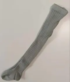 condor グレー リブ編み ベビータイツ サイズ0（6-12M）