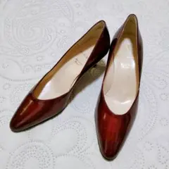 BRUNO MAGLI ブルーノマリ エナメルパンプス 本革 赤イタリア製