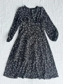 FRAY I.D ブラックフラワーワンピース