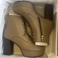 新品✨24cm ヨースケ 本革 レースアップ ブーツ オーク