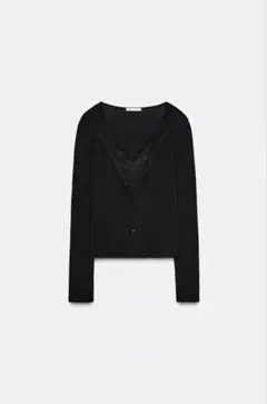 完売品⭐︎ZARA コンビネーションレーストップジャケット L サンド