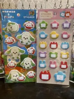 いないいないばあぷくぷくステッカー おなまえバッジ風ぷくぷくステッカー