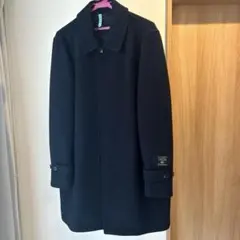 BEAMS HEART ウールメルトンステンカラー コート ビームス ネイビー