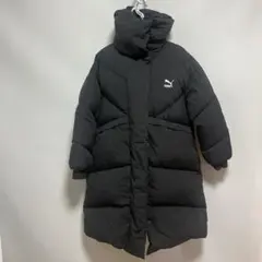 PUMA ブラック ダウン ベンチコート