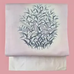 名古屋帯　花　ピンク　かわいい　洒落帯