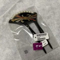 黒色パール付きかんざし