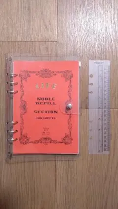 システム手帳バインダー/透明/a5/6穴