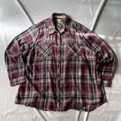 00s ネルシャツ チェック柄 ラメ グランジ Y2K 平成 大人気 古着