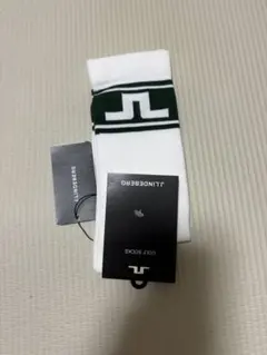 J.LINDEBERG ソックス　レディース　白/深緑