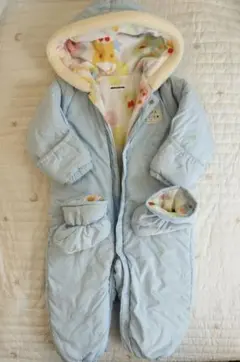 ミキハウス カバーオール 2way 60-80 ブーティー付き　ジャンプスーツ