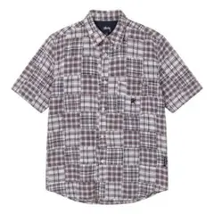 90s old stussy チェック柄 半袖シャツ パッチワークのサムネイル