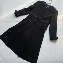 【美品】東京ソワール レミュー ブラックフォーマル ワンピーススーツ 11号