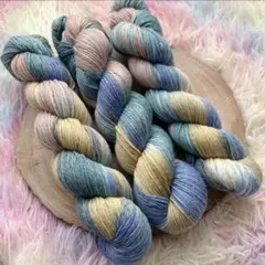 手染めのグラデーション毛糸♡ソックヤーン3カセ 約300g アースカラー②
