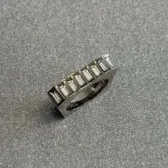 VERGIL様♡最高級モアサナイト バゲットカット レール留め フル