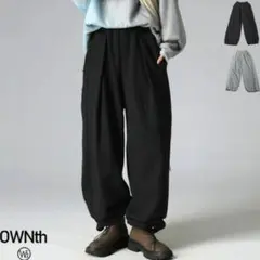 アンティカ/OWNth サイドライン裏毛スウェットパンツ ブラック ユニセックス