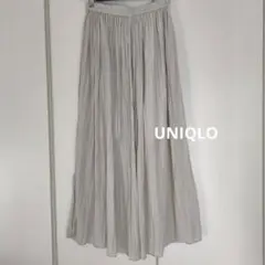 美品 ユニクロ ワッシャーサテンスカートパンツ キュロットパンツ