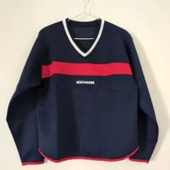 極美品 オールドミキハウス 日本製 プルオーバー紺ネイビー刺繍ロゴ ユニセックス