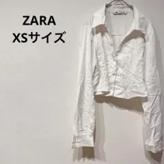 ZARA 【XS】ザラ ホワイト クロップドシャツ