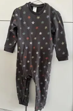 H&M 裏起毛　オーガニックコットン 星柄ロンパース 92
