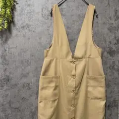 グレアシック　サロペット　ジャンバースカート　レイヤード　カジュアル　ボタン　L