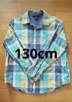 美品★GapKids★ギャップキッズ★チェック柄★長袖シャツ★コットン★130