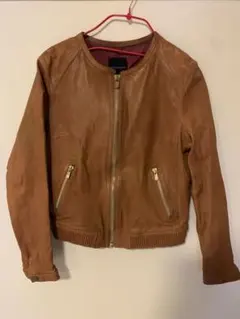 TOMORROWLAND ブラウンレザーショートジャケット