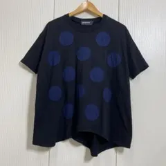 美品 gomme ゴム ドットパッチワーク アシンメトリー Tシャツのサムネイル