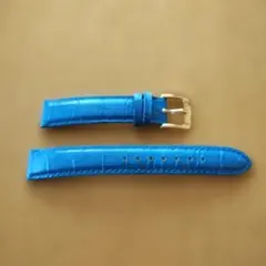 BAMBI 青 レザー 時計ベルト　15ミリ