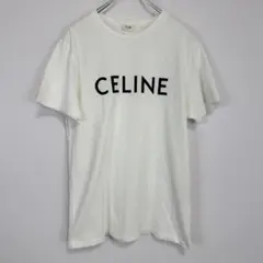 【美品】CELINE ロゴ Tシャツ 白 ホワイト トップス 半袖 Mのサムネイル