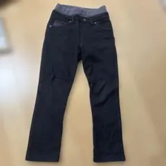 ダークグレー ストレートパンツ ゴムウエスト 120